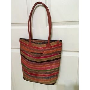 Multicolored Leather Tote